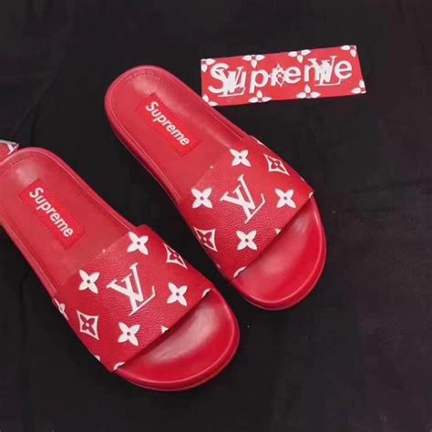 supreme flip flops louis vuitton|cheap louis vuitton flip flops.